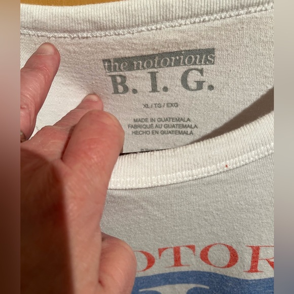AE NOTORIOUS B.I.G. GRAPHIC WHITE T-SHIRT SIZE X-LARGE - Picture 3 of 4